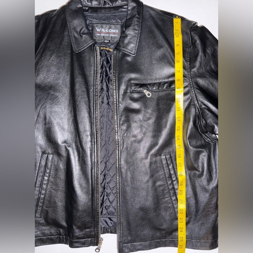 Wilson Black Leather Jacket for Men - Picture 15 of 15